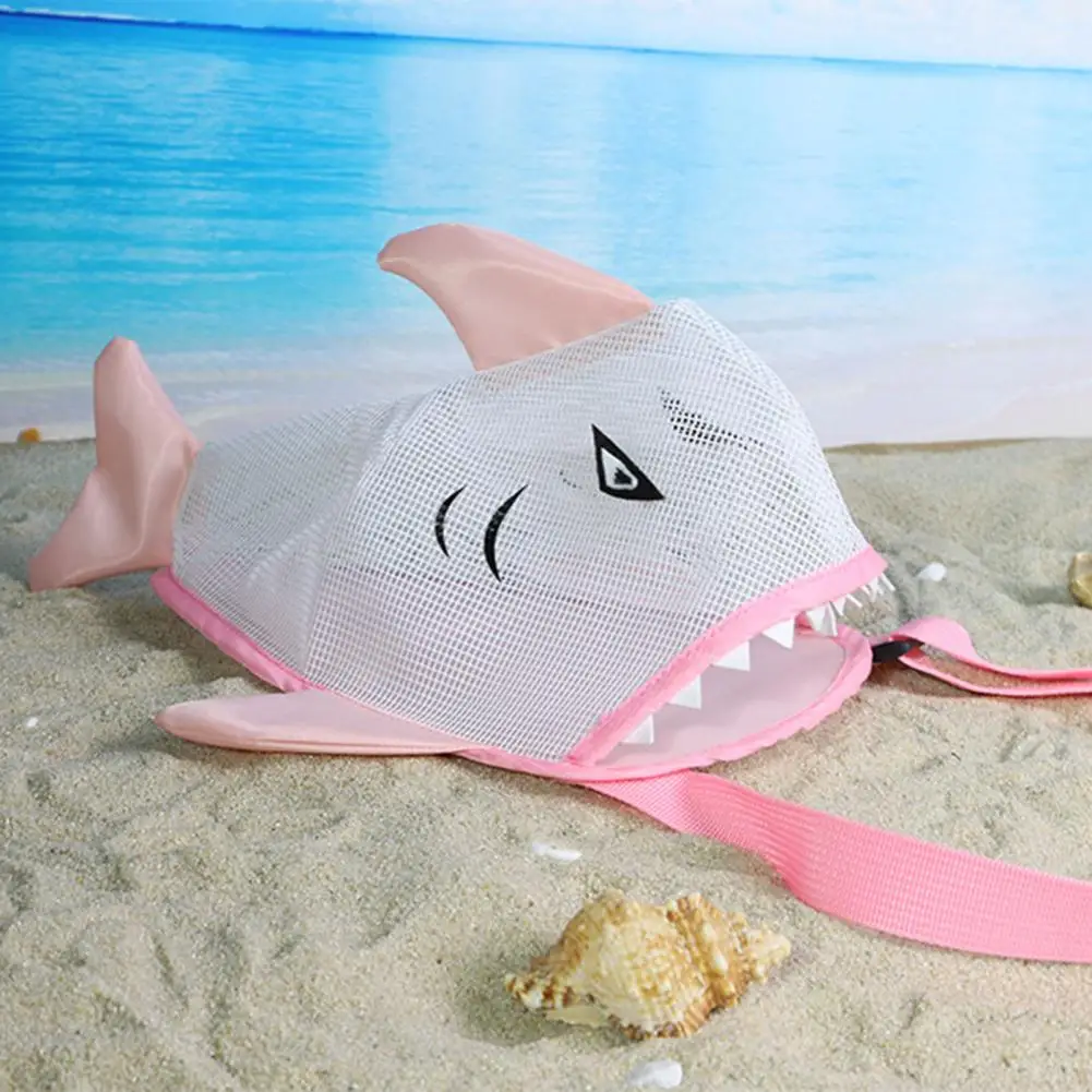 Sac de rangement pour jouets de natation pour enfants, fourre-tout de plage en maille pour enfants, sac de plage avec dessin animé, crabe mignon, respirant pour enfants