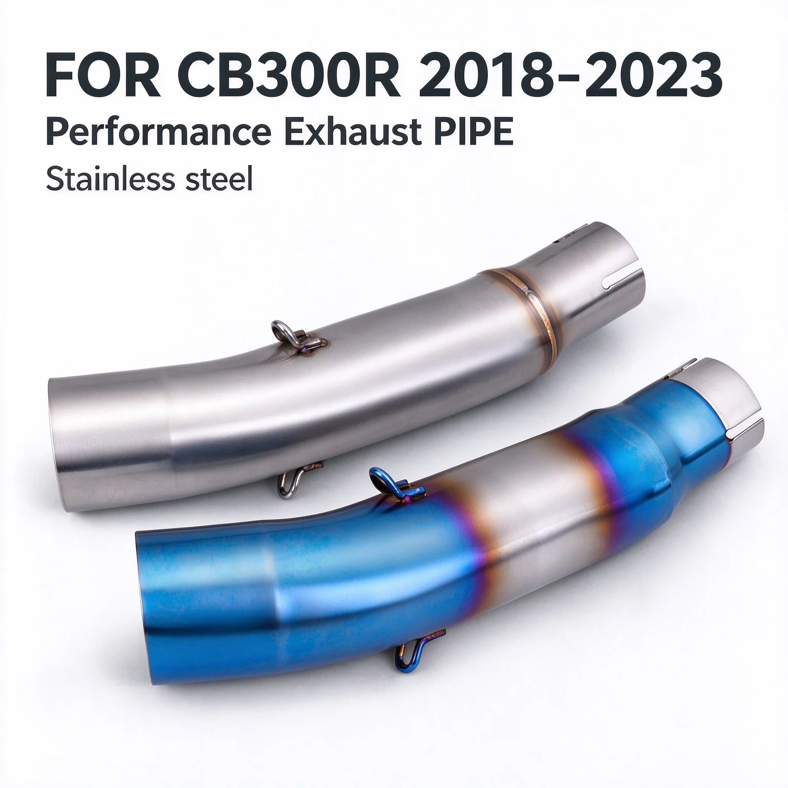 For CB300R 2018-2023 Stainless Steel Mid Pipe Exhaust Slip On Motorcycle