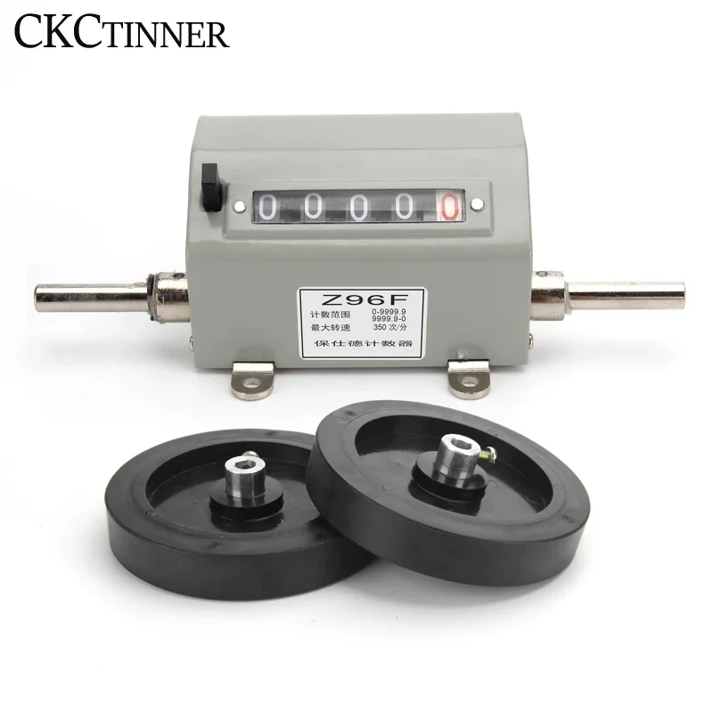 Z96-F  Meter Counter Mechanical Length Distance Double Rolling Wheel 0-9999.9 Mechanically driven recorder/Measuring length