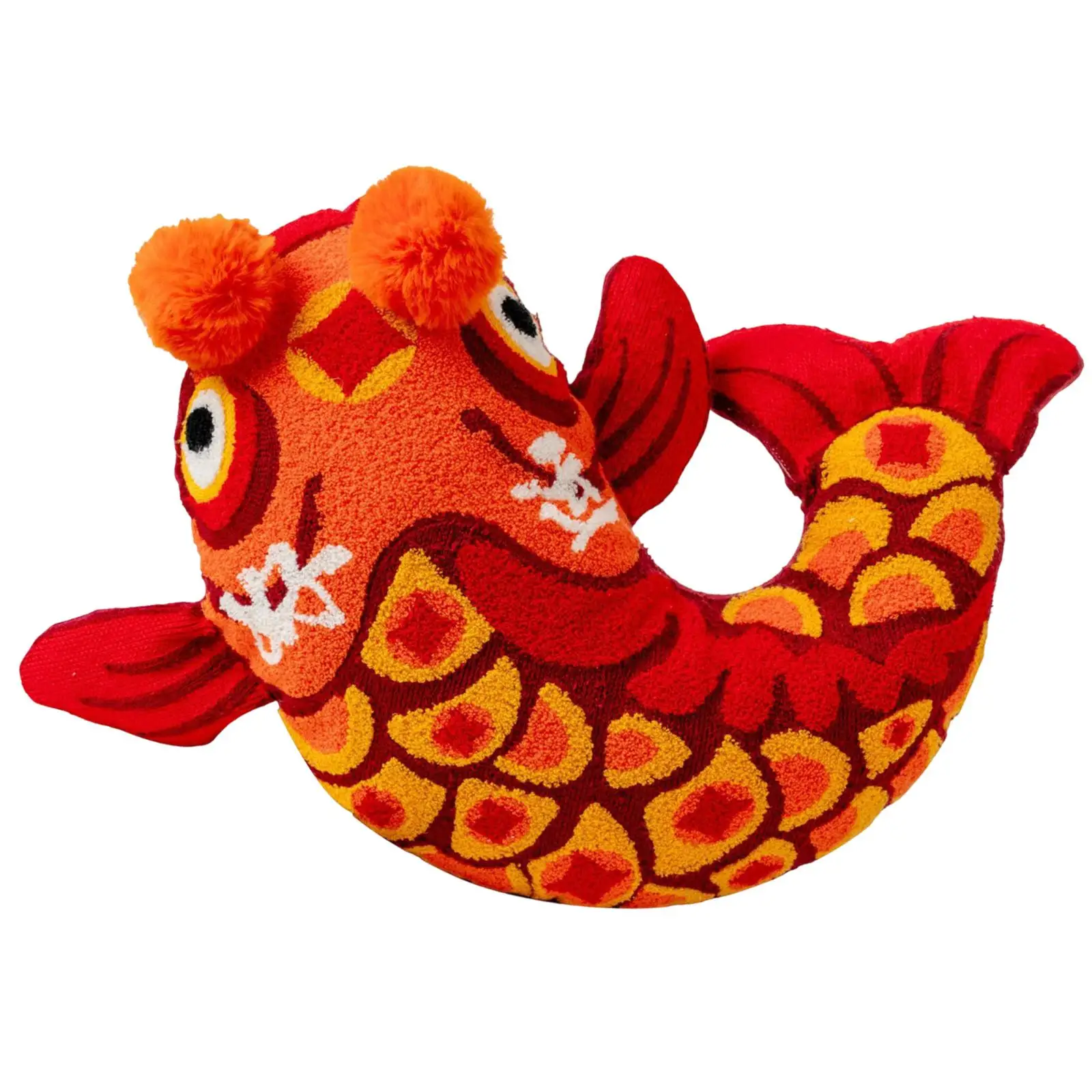 Almohada de pez de Año Nuevo Chino, centros de mesa, accesorios para fotos, cojín decorativo para respaldo para silla, dormitorio, sala de estar, sofá y oficina