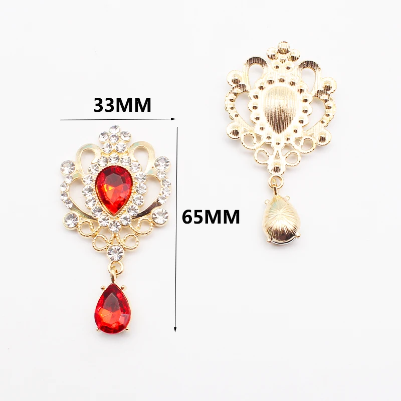 5 Pieces of New Jewelry 65 * 33MM Pendant Decoration Clothing Brooch Headwear Invitation Ietter Material Used For Alloy Acrylic