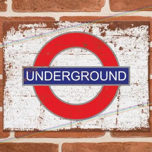UNDERGROUND Metal Signs Mancave Shed Garage Home Bar Retro London Tin Sign UK