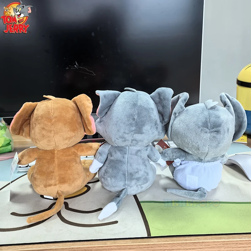19 cm Upgrade klassische Tom- und Jerry-Plüschtiere, niedliches Plüsch-animiertes Spielzeug für Weihnachts- und Geburtstagsgeschenke, beruhigendes Spielzeug für Kinder – Detail 3