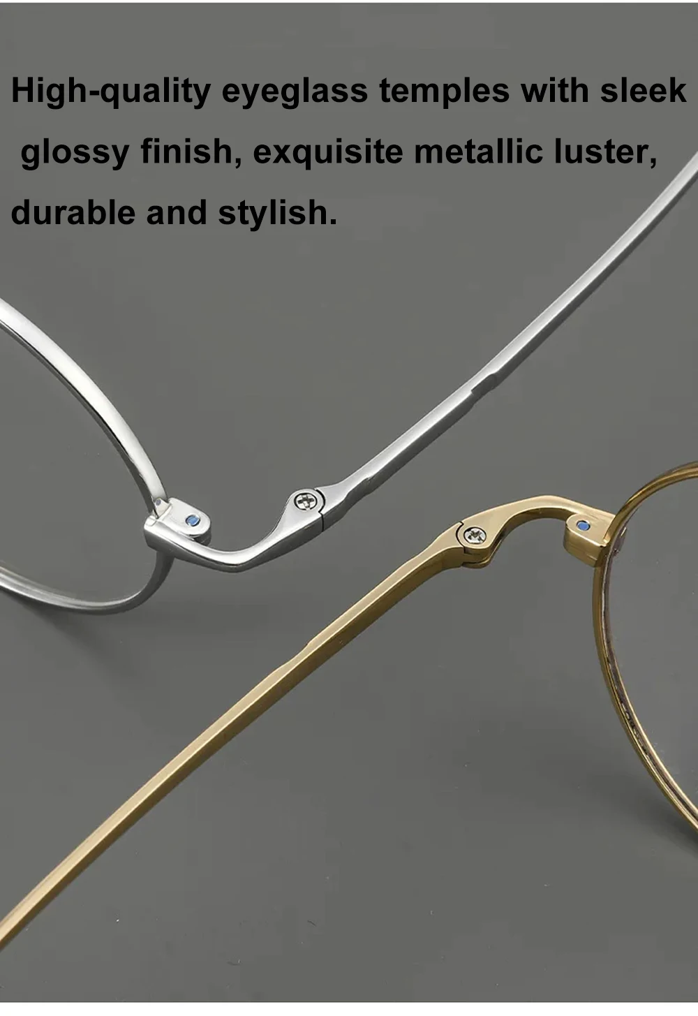Dark Academia Runde Titan-Brillenfassung 7g Ultraleicht Vintage Kleine Gesichtsbrille für Männer und Frauen Ohne Nasenpolster Zauberer-Brille – Detail 6