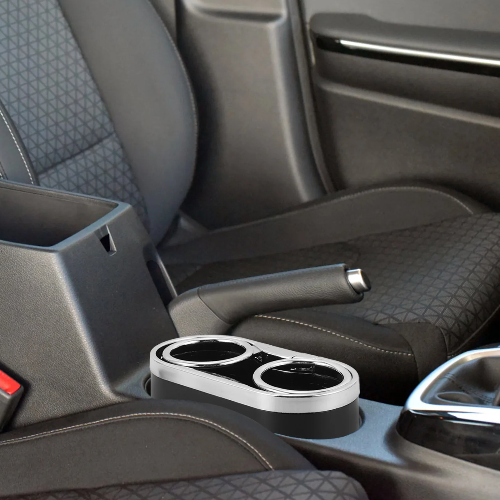 

Double-Hole Car Plastic Drink Cup Holder Multifunctional Stable Beverage Rack Auto Cup Organizer Mobile Phone Holder Car