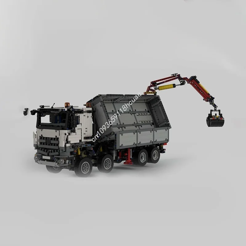 3132 個 MOC リアクレーン技術エキスパートビルダーモデルビルディングブロッククリスマスギフト建設アイデアレンガのおもちゃ子供の誕生日