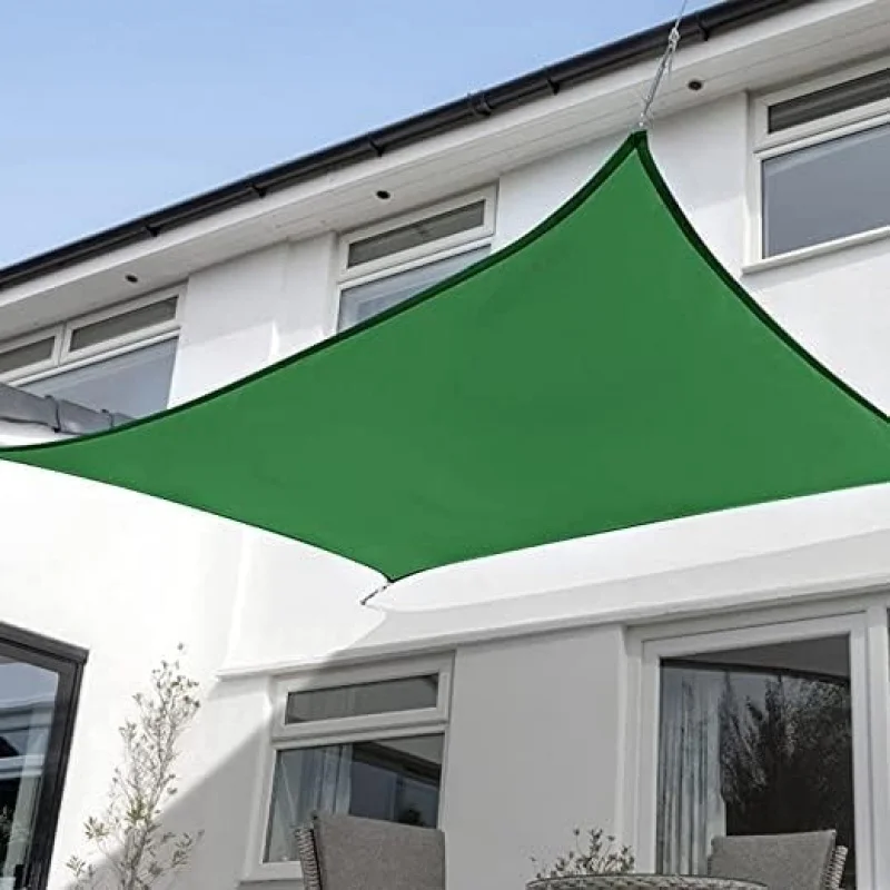 

20'×24' Rectangle Shade Sail, Dark Green Block Canopy, Waterproof Outdoor Cover Patio Backyard Garden Lawn, Custom