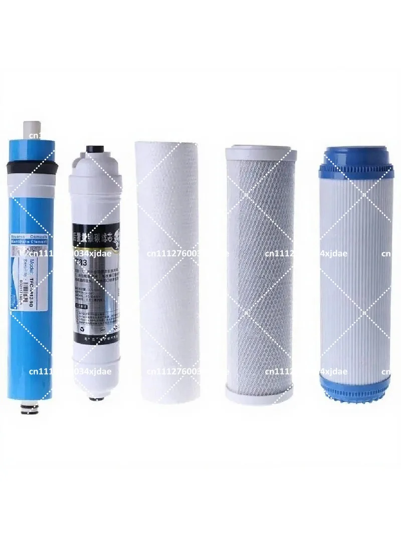 10 Inch 5-Stage Reverse Osmosis Water Filter Set 50 GPD Replacement Cartridge 5-Pack