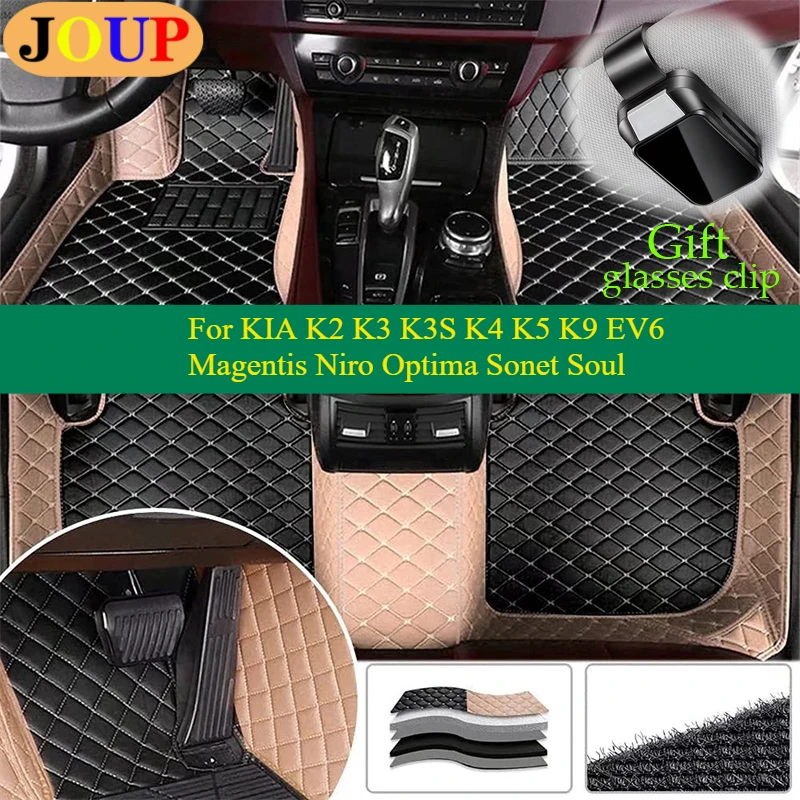 

For KIA K2 K3 K3S K4 K5 K9 EV6 Magentis Niro Optima Sonet Soul Car Floor Mats Custom Carpets Covers Left /Right Hand Drive