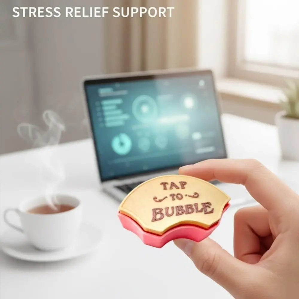 Fächerförmiger Hahn zur Blasenklicker-Fidget-Taste. Handgehaltener Stressabbau. Interaktiver klicker Fidget-Taste. Sensorischer Zappel-Taste