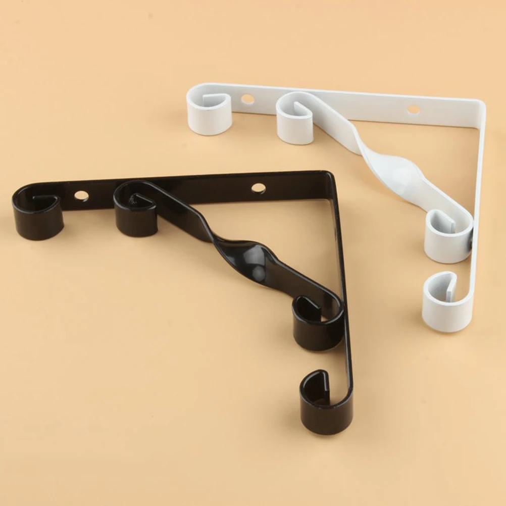 

2pcs Iron Art Triangle Bracket Roll Wall Shelf Bracket For Hanging String Lights Wind Chimes Ornaments Durable Premium Metal