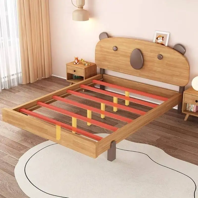 Meisjes Decoratie Kinderbedden Luxe Eenvoudige Scandinavische Moderne Stijl Kinderbedden Ontwerp Enkele Aangepaste Houten Lettino Per Bambini Meubels