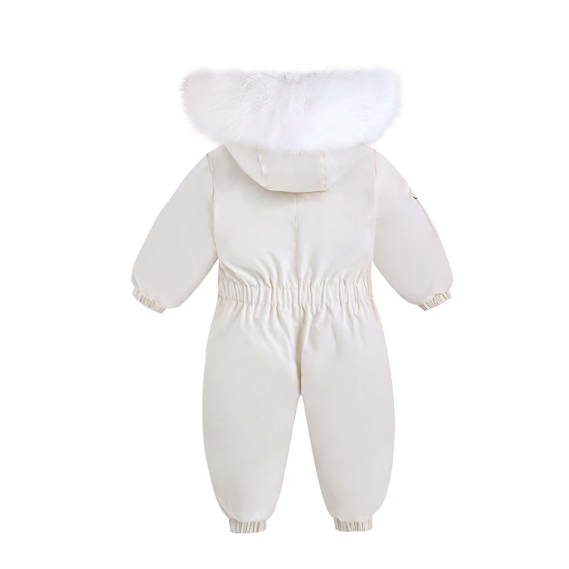 Winter Baby Ski Suit Plus Velvet Baby Jumpsuit Boys Overalls Warm Kids Clothes Waterproof Children Clothing Set 1-5 Years