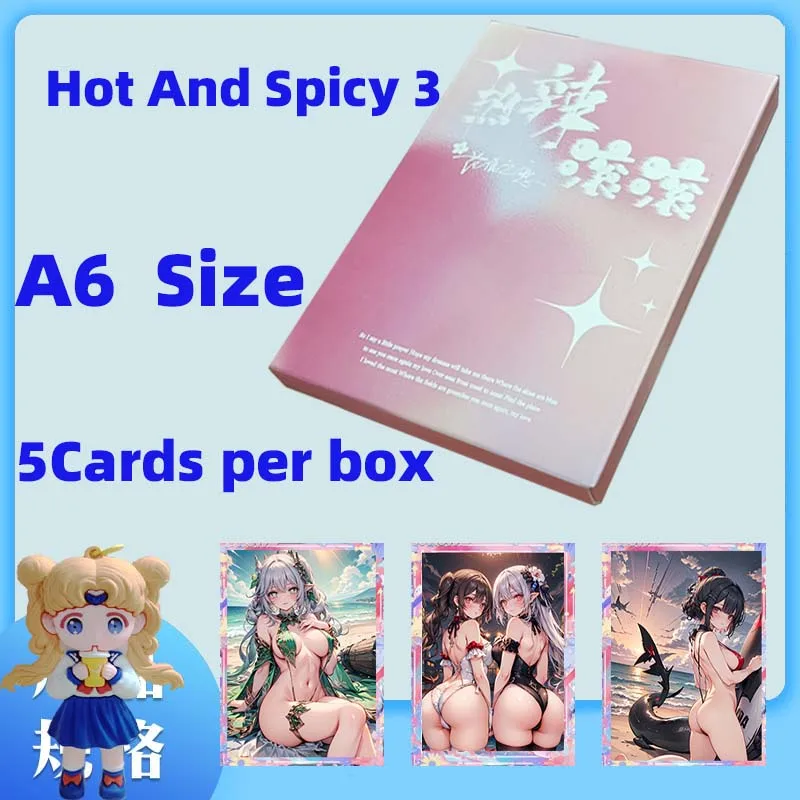 Nova deusa a6 tamanho cartão quente e picante 3 hobby waifu picante placa biquíni verão terno cartão colecionável doujin ccg cartão de jogo brinquedo