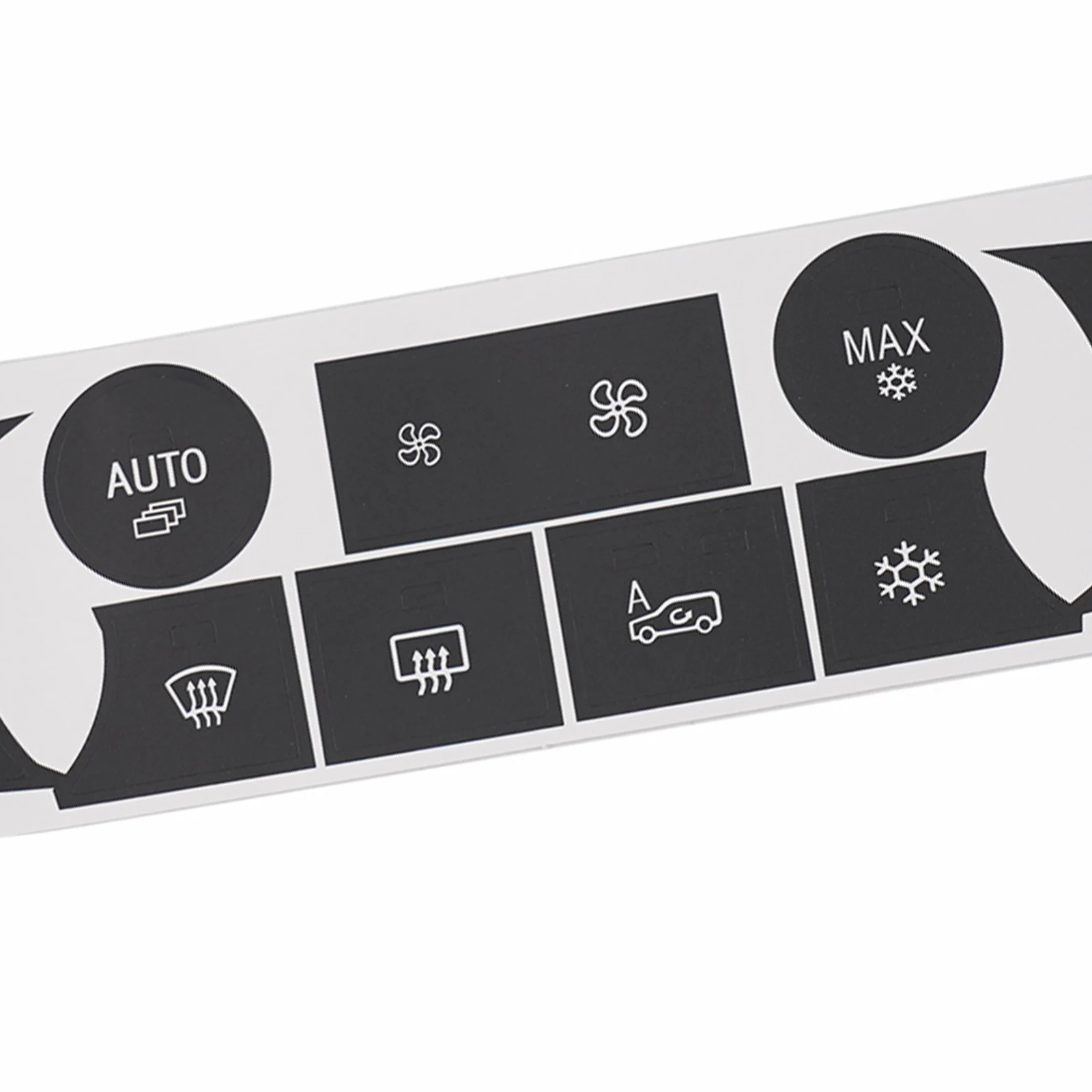 AC Control Button Repair Stickers for BMW X5 E70 X6 E71 - Black PVC Upgrade Kit Enhances Visibility & Scratch Resistance