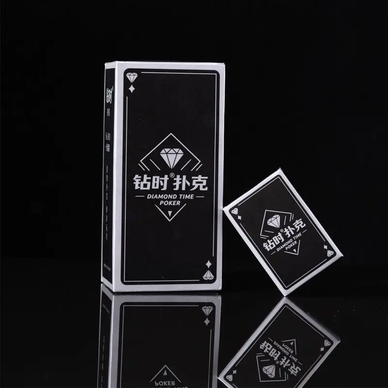 Black Silver Playing Cards Deck, Waterproof Durable Standard Index Poker Cards Set for Adults, Portable Card Games for Party