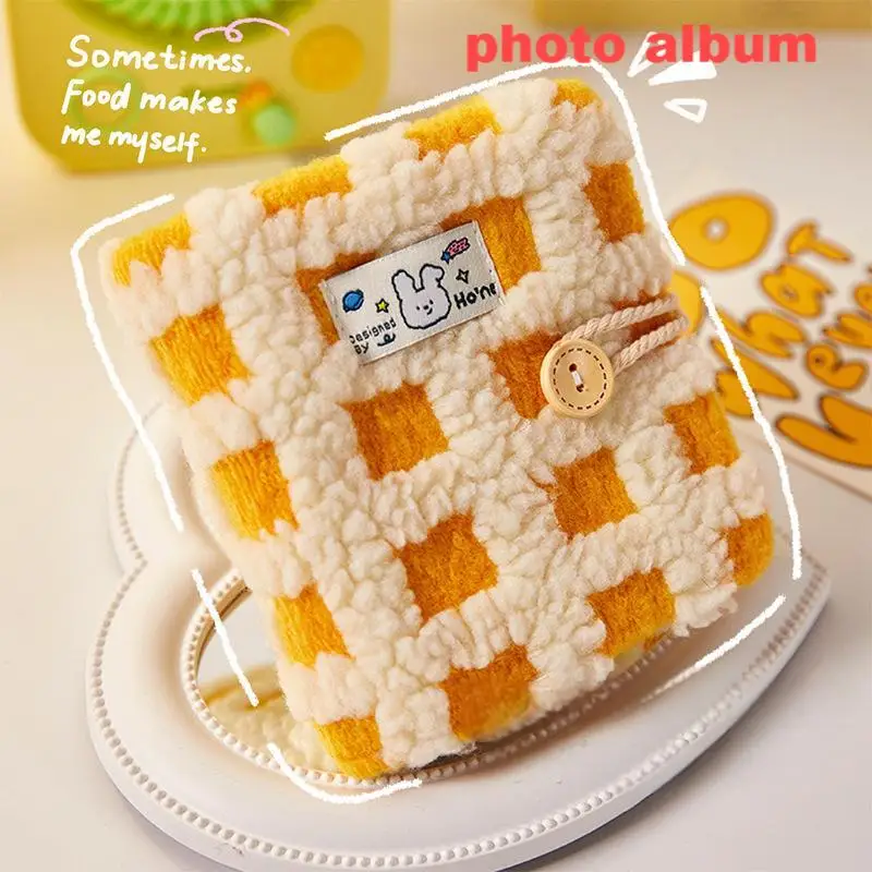 

Cute Plush Palace Grid Cloth Small Card Book, Can Store 20Pcs Photos Under 3 Inches,The Best Gift For Friends