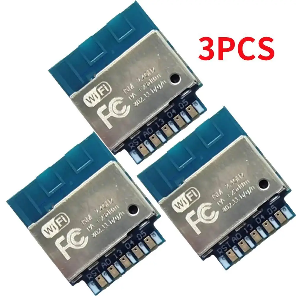 3PCS For ESP-02S Serial Wireless 2.4G Wifi Module Transceiver For Smart Home Industrial IoT 1Mbit Compatible ESP8266 ESP 02S