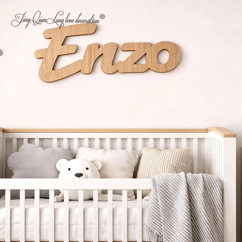

Custom Name Sign, Personalised Wooden Name Sign Nursery Wall Decor Nursery name Sign