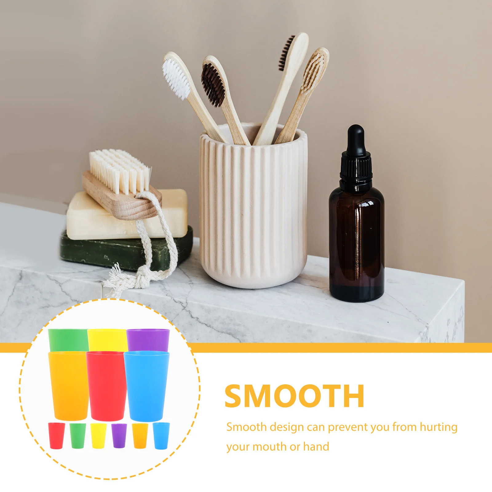 

12Pcs Simple Color Plastic Water Cup Premium Material Safe Pretty Elegant Lightweight Stackable Design Smooth