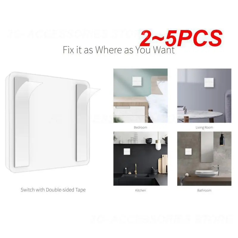 

2~5PCS Flexibly Wireless Switch Wireless Button Switch Tuya Panel Switch 4-way Free Sticker