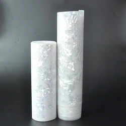 2Pcs Celluloid Sheet Drum Wrap Musical Instrument Deco Diamond White 10x60'' and 16x60''