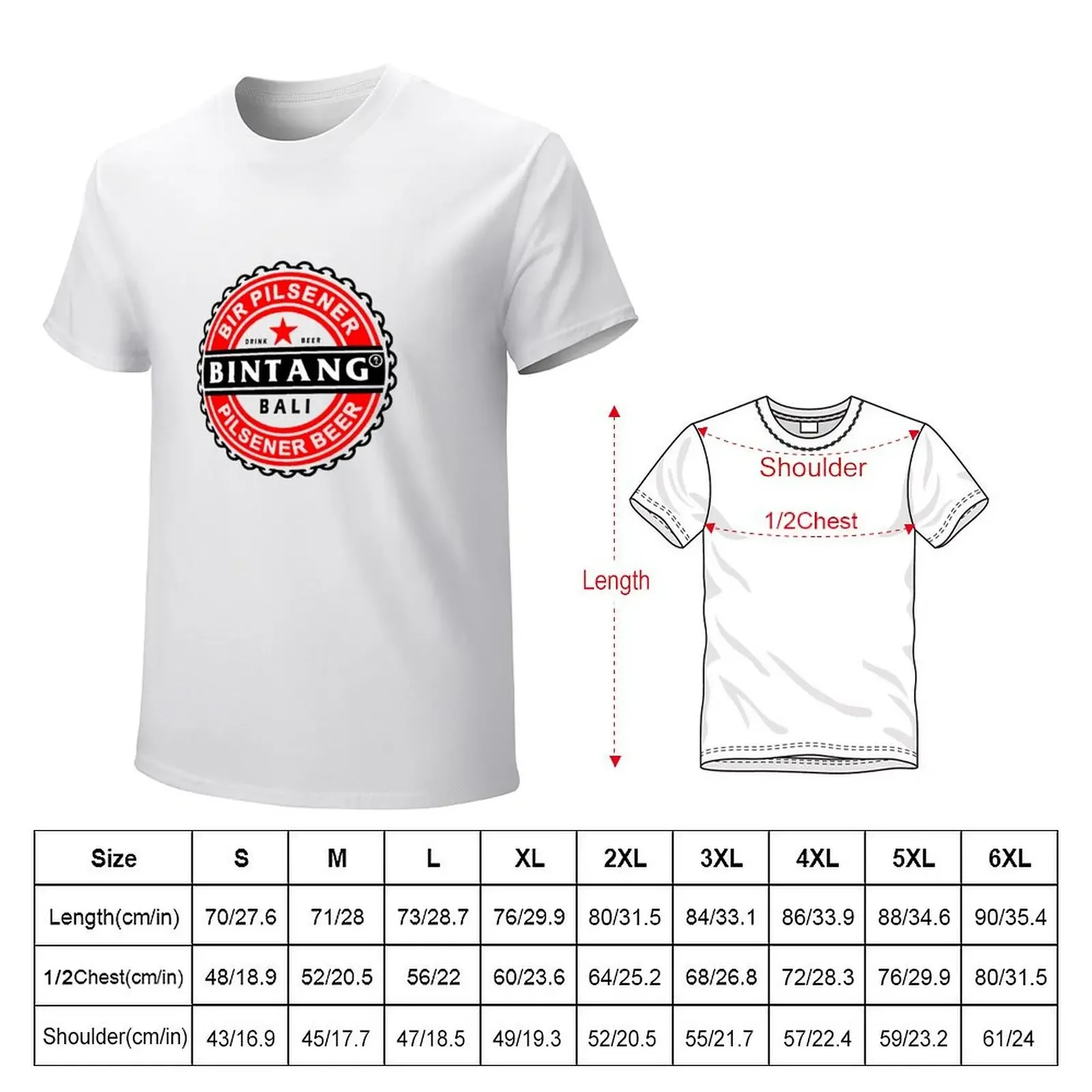 Bintang Bali Beer Balinese Souvenir T-Shirt kawaii clothes customs vintage tops heavyweight t shirts for men