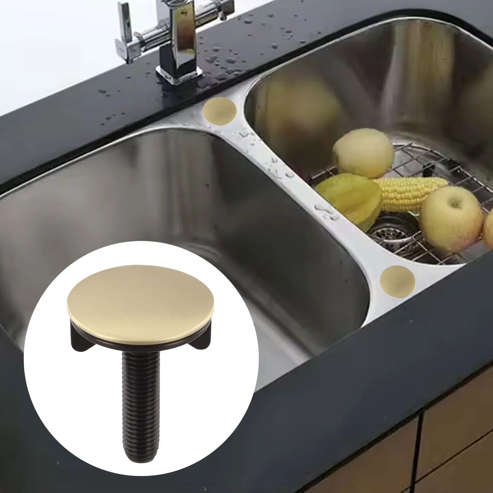 

45MM Tap Hole Cover Gold Kitchen Sink Tap Hole Blanking Plug- Stopper Basin Cover For Kitchen Bathroom Sink Faucet Hole Cover