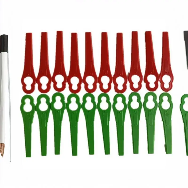 100Pcs High Performance Grass Trimmer Replacement Blades Durable Plastic for Outdoor Yard Lawn Garden Landscaping Work
