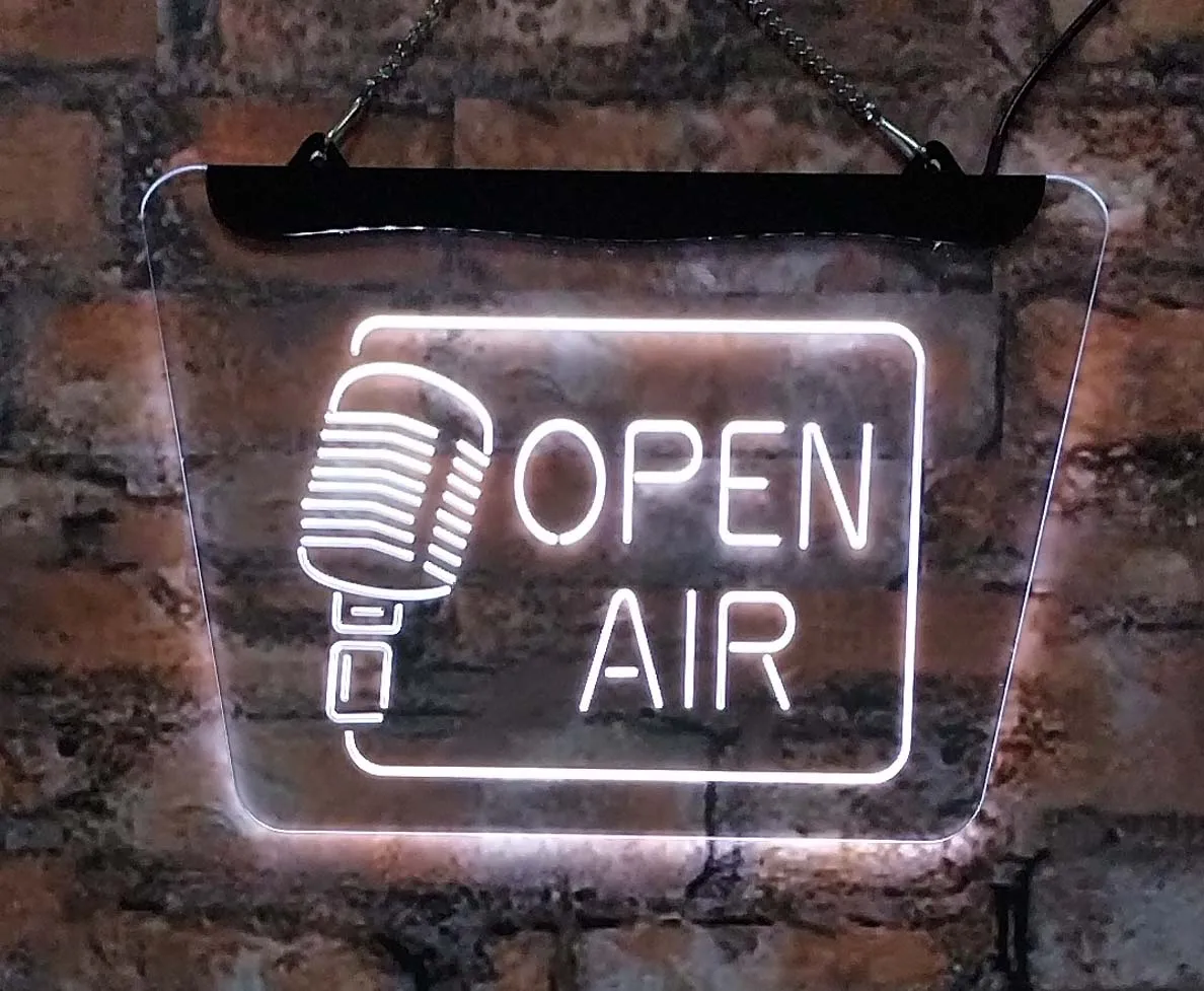 

Open radio speaker Studio Beer bar LED neon signs -3D carved interior decorative wall art, suitable for families, holiday gifts