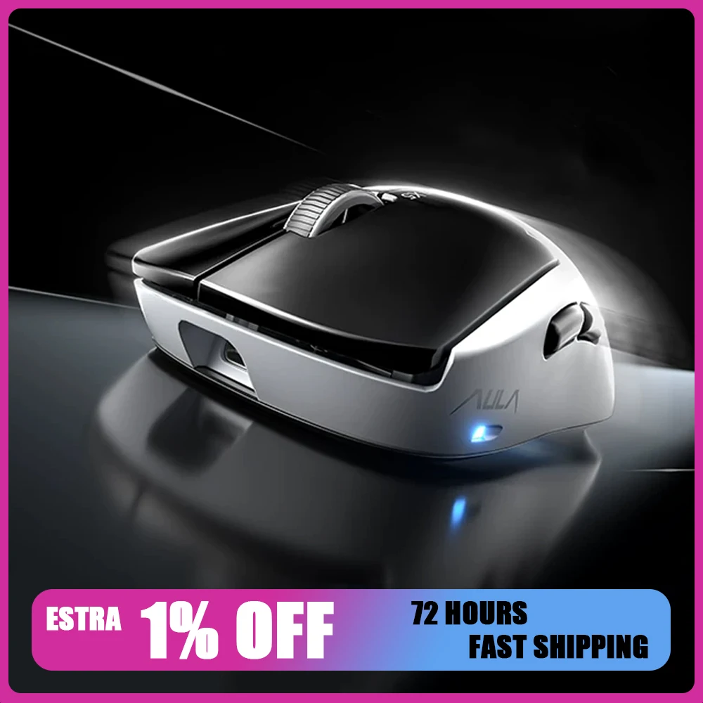 AULA Kunlun X5 Mouse Tri Mode Wireless Gaming Mouse PAW3955 EVO,SSHS Electromagnetic Micro Switch,8000Hz Polling Rate Mice