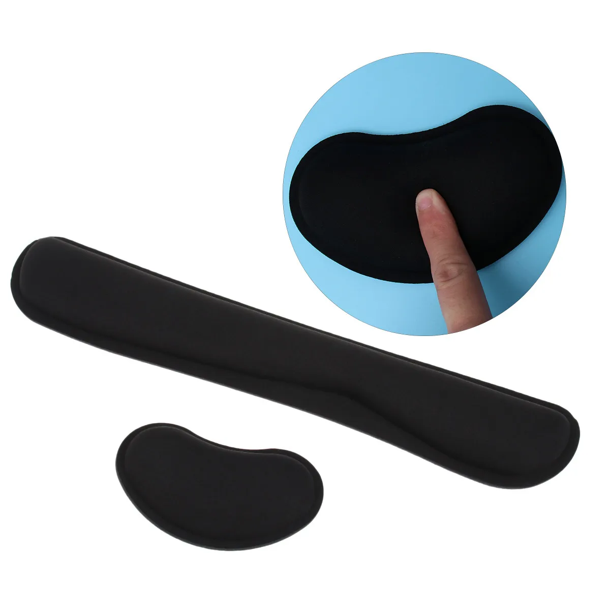 

2 set Pad Mouse Cushion Set Memory Foam Keyboard Rest Ergonomic Non-Slip Computer Support For Long-Term Use Mouse Wrist Cushion
