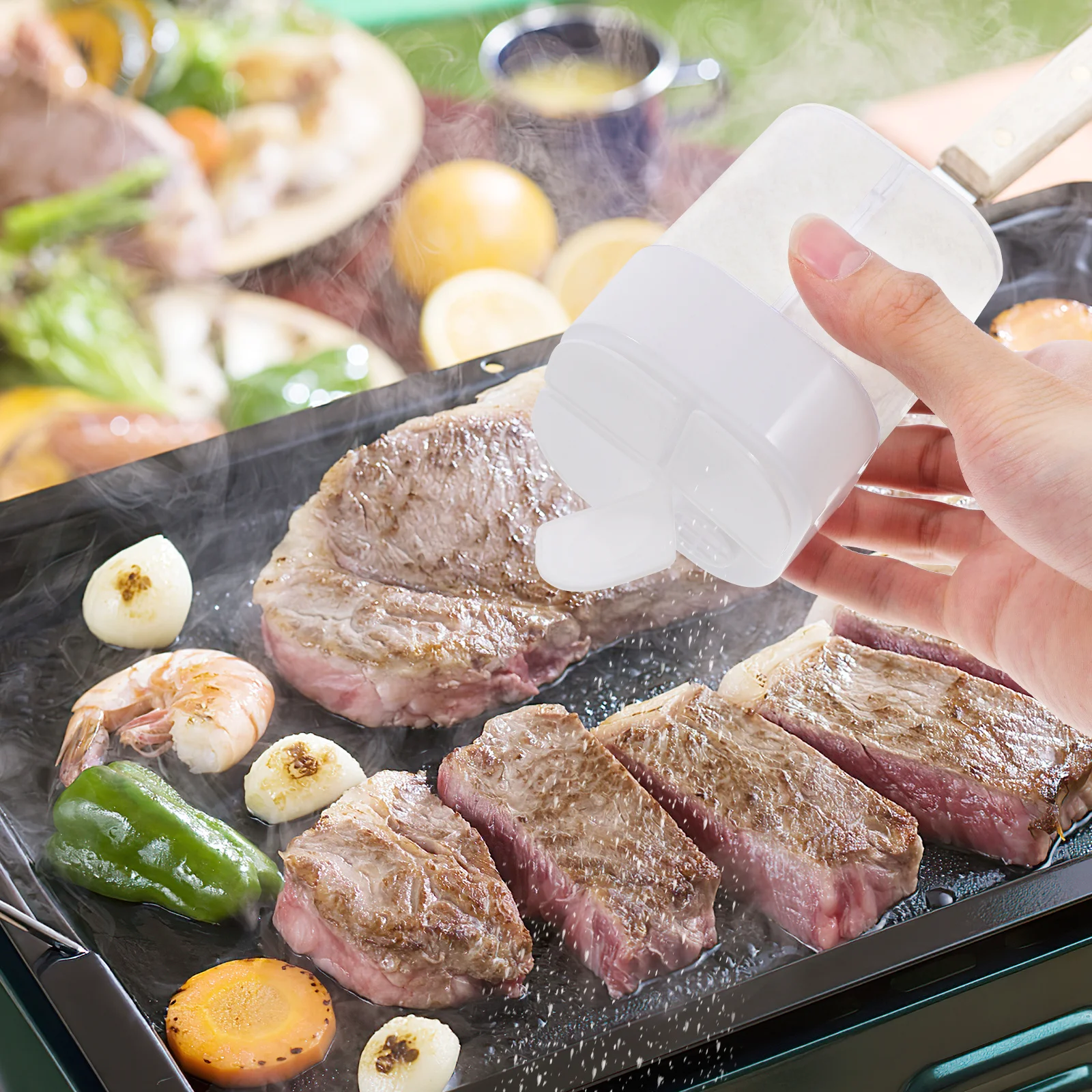 

Multi-Compartment Flip Lid Condiment Box Portable Seasoning Container for Bbq Picnic Kitchen Storage Reusable Spice Organizer