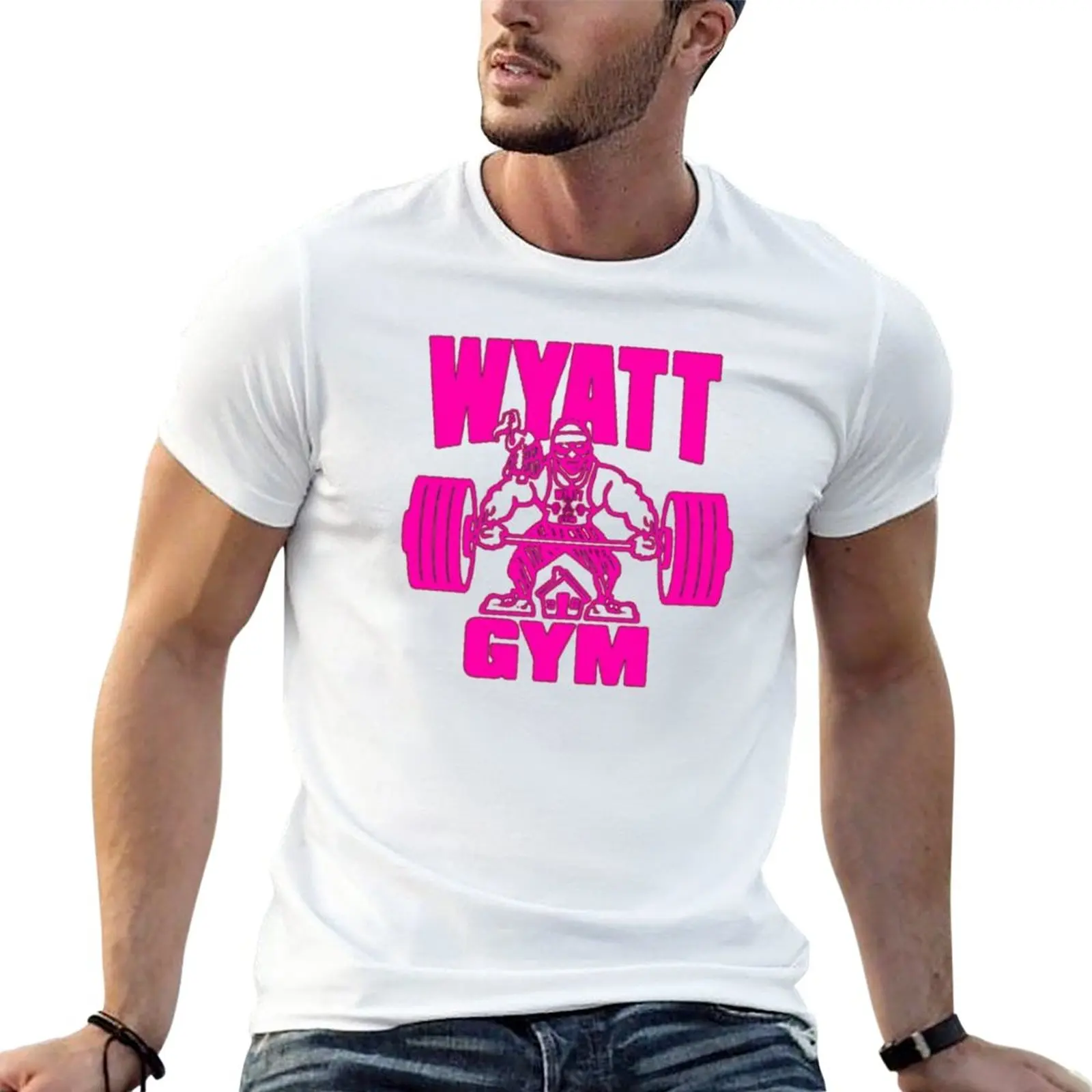 T-shirt de gym Wyatt pour hommes, haut d'été, manches courtes, scooters d'été, t-shirts en coton, Bray Wyatt