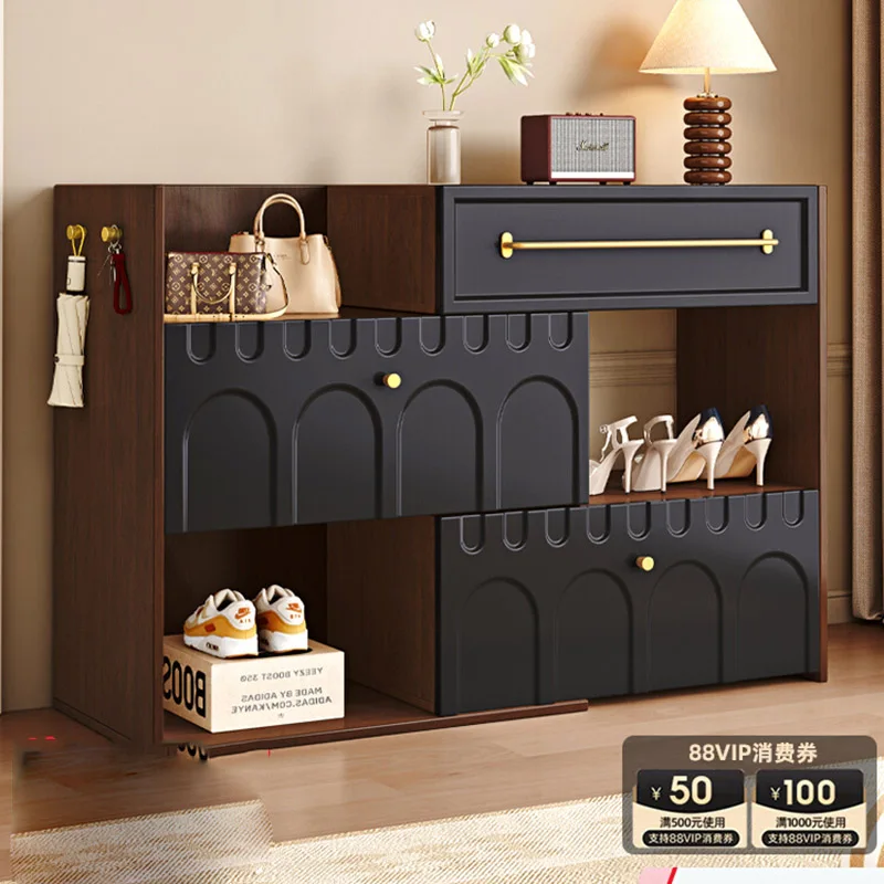 Wooden Organizer Shoe Cabinet Kitchen Garden Storage Living Room Shoe Shelf Vertical Modern Archivadores Entrance Furniture
