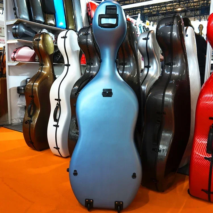 Frosted blue carbon fiber cello case 4/4 cello case carbon fiber cello hard case 3.6kg CC-11