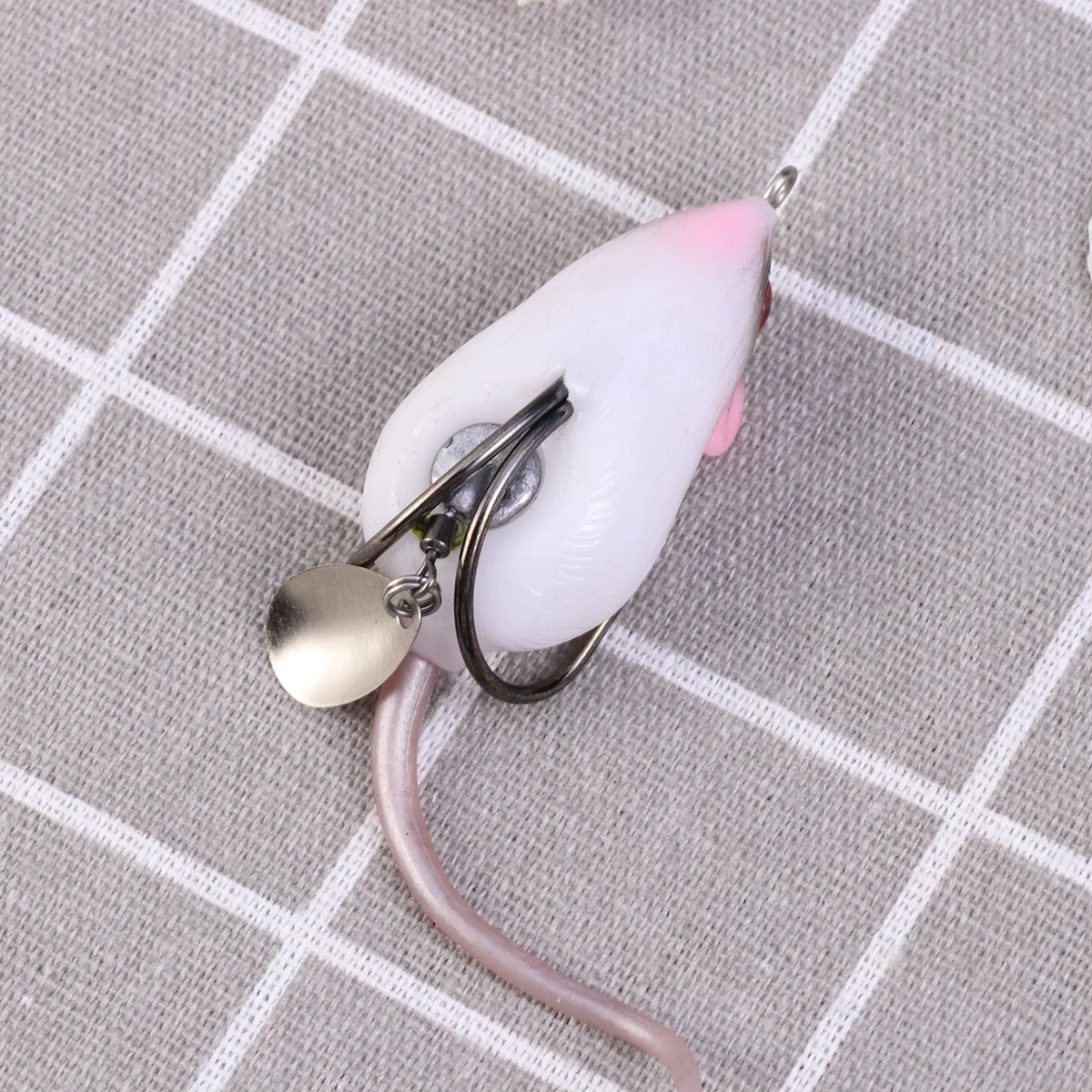 Bionic Fishing Lure Artificial Baits Thunder Frog Rat Topwater Fake Bait 3D Eyes Mouse Design Freshwater Hook Carbon Steel Hooks