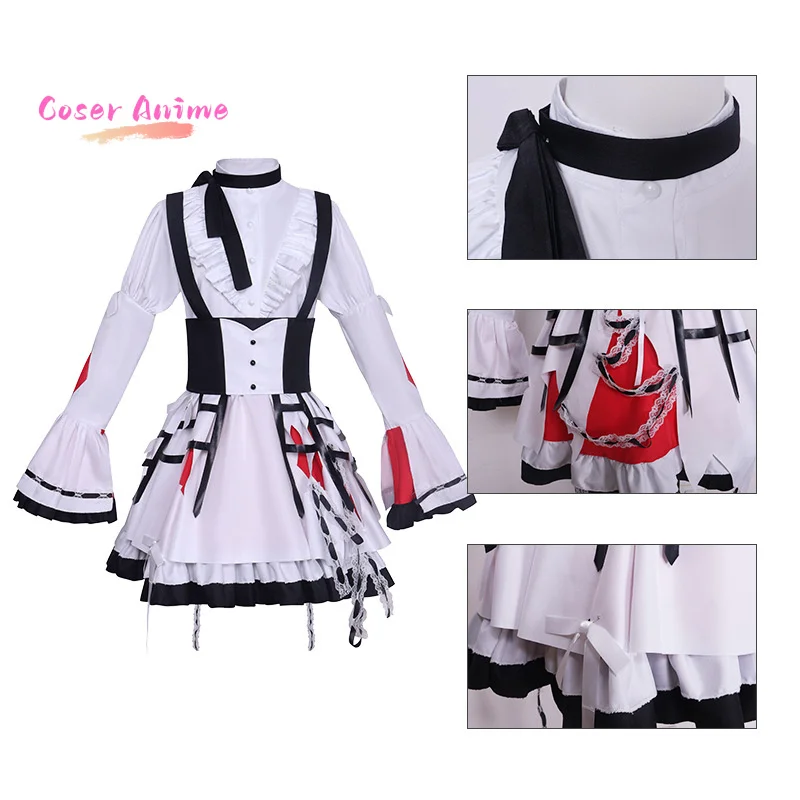 أزياء أكياما ميزوكي الملونة للمسرح مع شعر مستعار مجموعة كاملة من أزياء الأداء لحفلات الهالوين ملابس لعب الأدوار كوميك كون