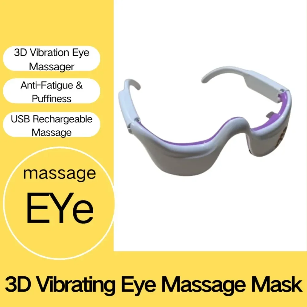 

Профессиональная 3D-вибрационная маска для массажа глаз — против усталости, уменьшения мешков под глазами и морщин, зарядка через USB