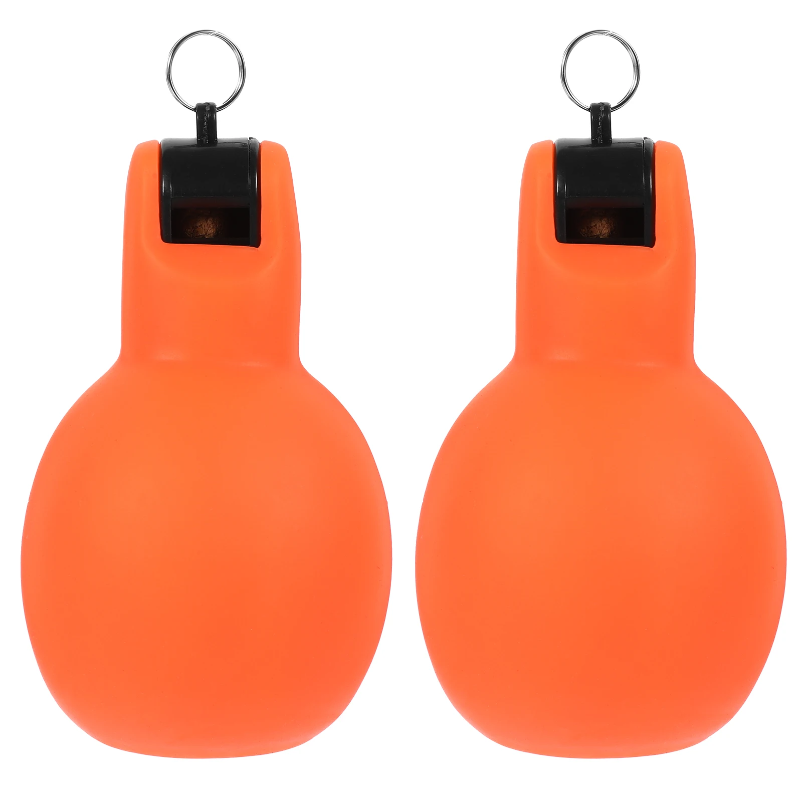2pcs Outdoor Survival Whistle Bright Color Small Squeeze Design Loud Emergency Handheld Whistle For Camping Hiking Hunting