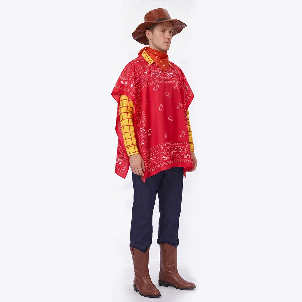 Story Cowboy Woody Cosplay Costume Sets Adult Cowboy Christmas Halloween Carnival Dress Up Party Toy Stage Performance INSTOCK view 3