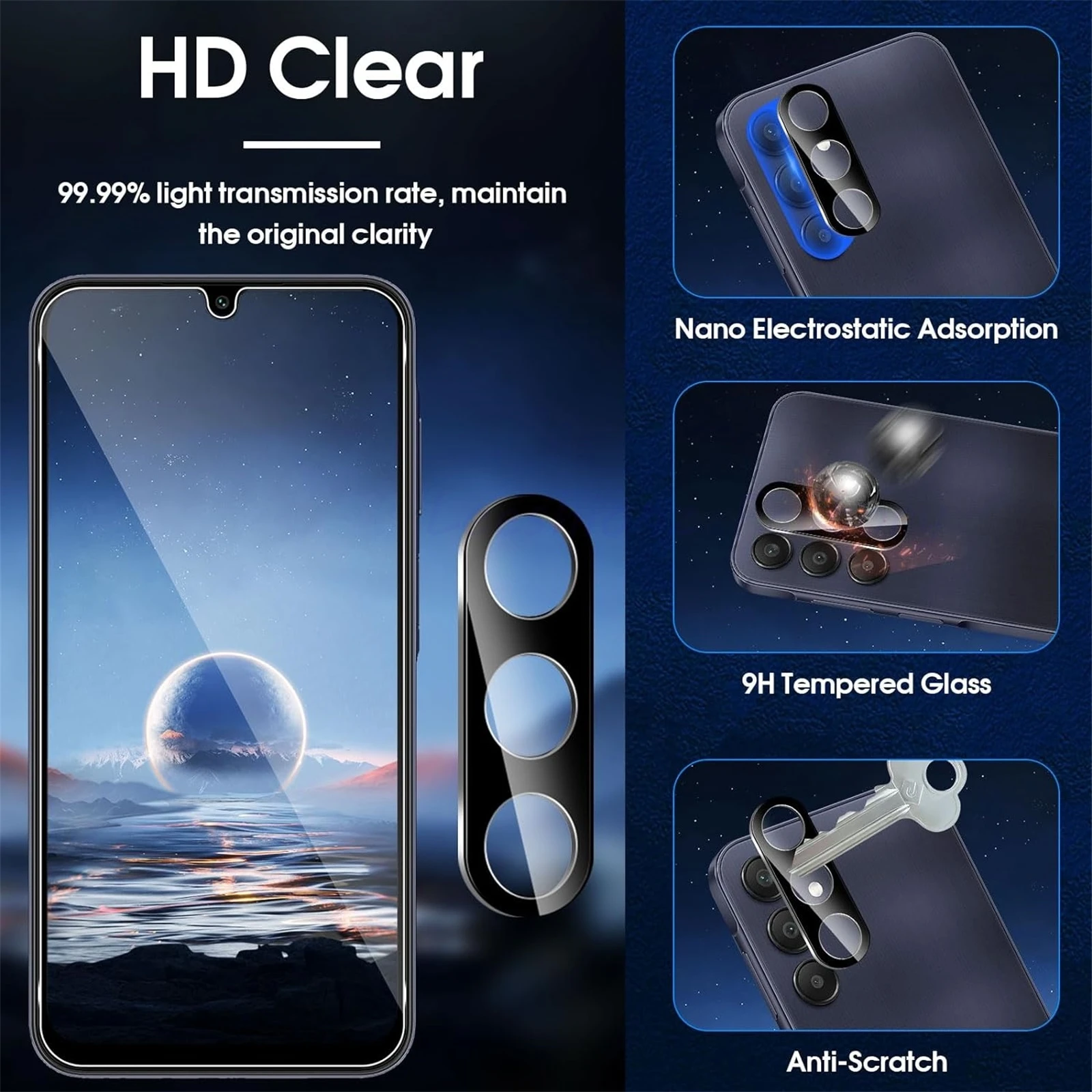 2/4pcs 10d gehärtetes Glas für Samsung Galaxy A25 A25 5g Displays chutz folie Glas folie