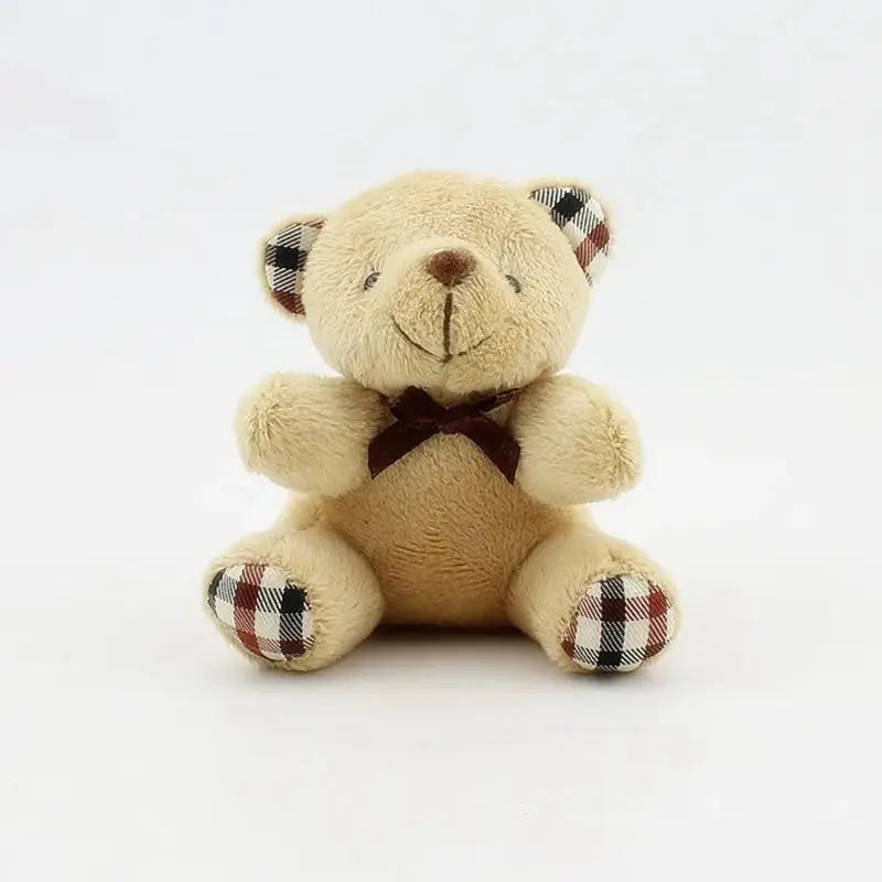 Fashion Cute Girl Plush Pompon Teddy Bear Key Chain Women Pom Pom Bear Keychain Bag Car Trinket Wedding Party Doll Toy Gift