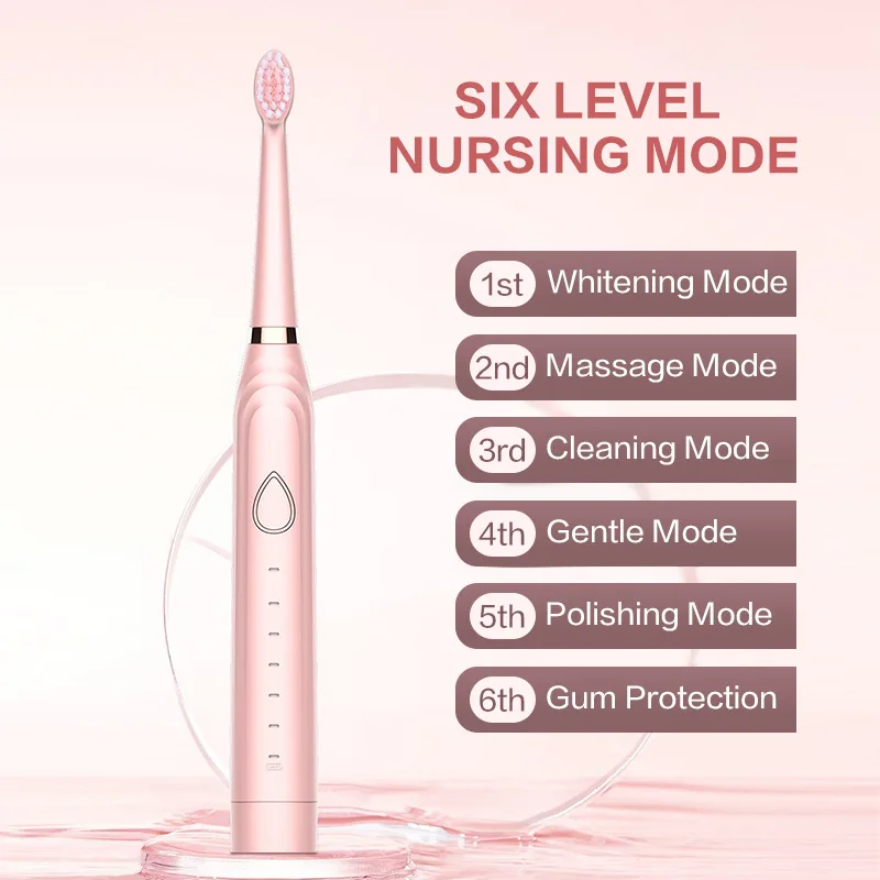 3 In 1 Multifungsi Sikat Gigi Listrik Sonic Tahan Air USB Isi Ulang Pengganti Sikat Kepala Pintar Timer Dewasa Rumah WDDA60