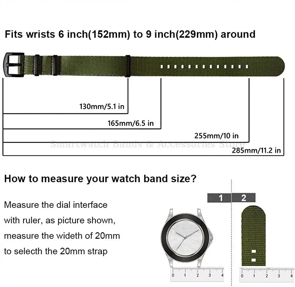 Nylon Watch Bracelet 18mm 20mm 22mm for Seiko for Omega Seamaster 007 Military WatchBand Men Women Sport Wrist Band Fabric Belts