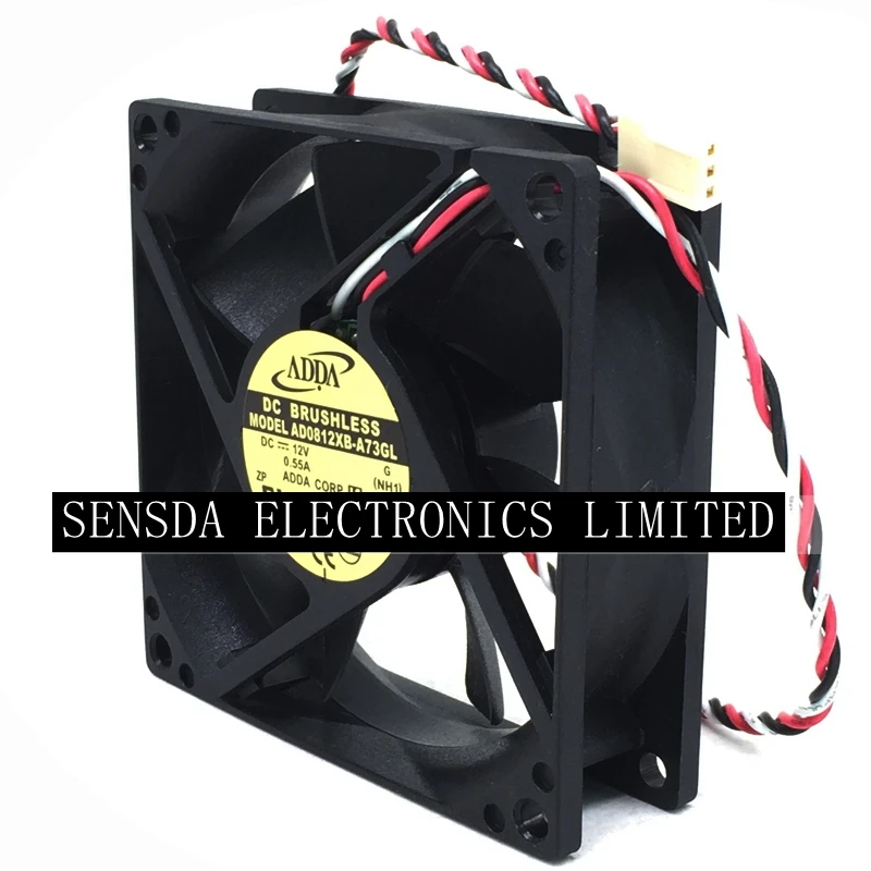 

New FOR ADDA AD0812XB-A73GL 12V 0.55A 8025 8CM 80mm winds of chassis server inverter case computer pc cooling fans