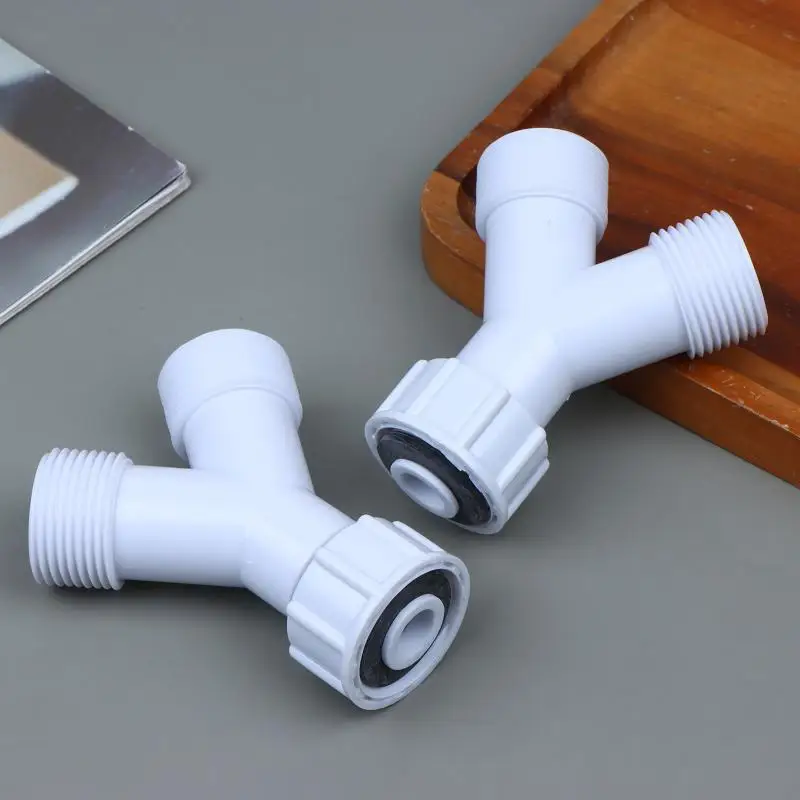 Kitchen Dishwasher Washing Machine Y Tee Connector Adapter Pipe - Three Way Simple Installation Water Joint for Appliances