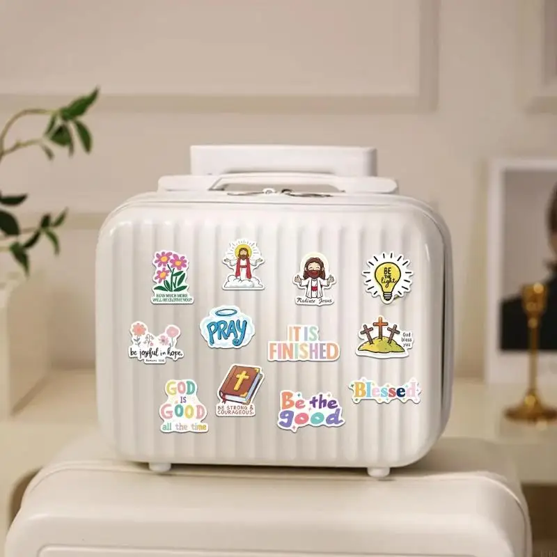 Motivational Scripture Sticker Aesthetic Sticker for Water Bottle Scrapbook Car K1KF