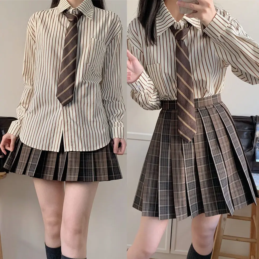 

Japan Jk Uniform Skirt High Waist Pleated Skirt Girls School Supply Sense Short Plaid Skirt