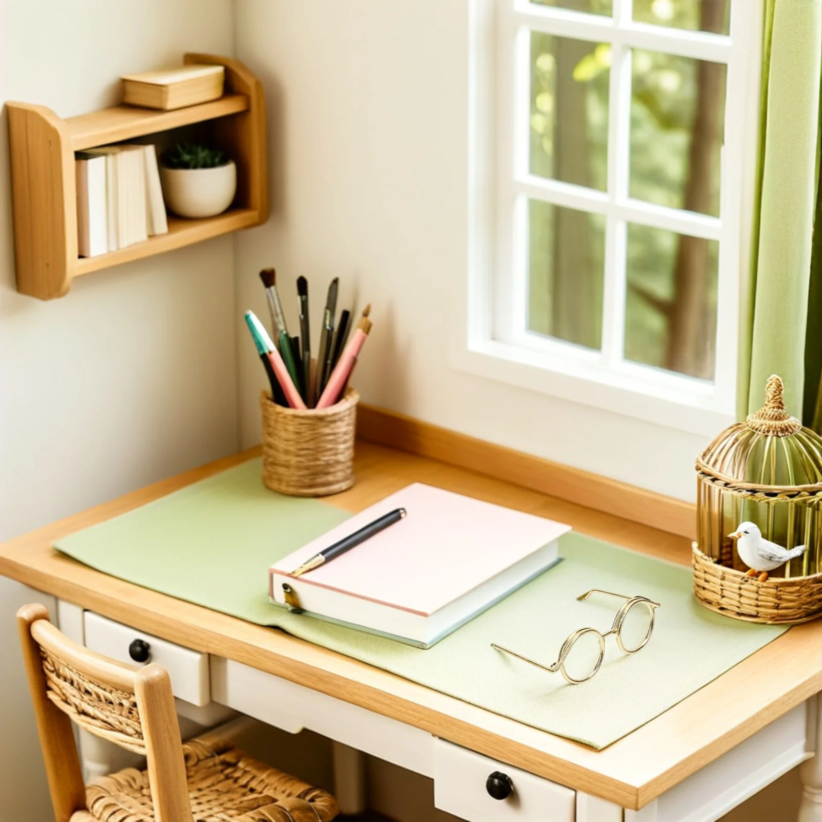 

30Pcs Miniature Eyeglasses Round Metal Wire Frame No Lens Stylish Accessory for Dollhouse DIY Craft Play Props